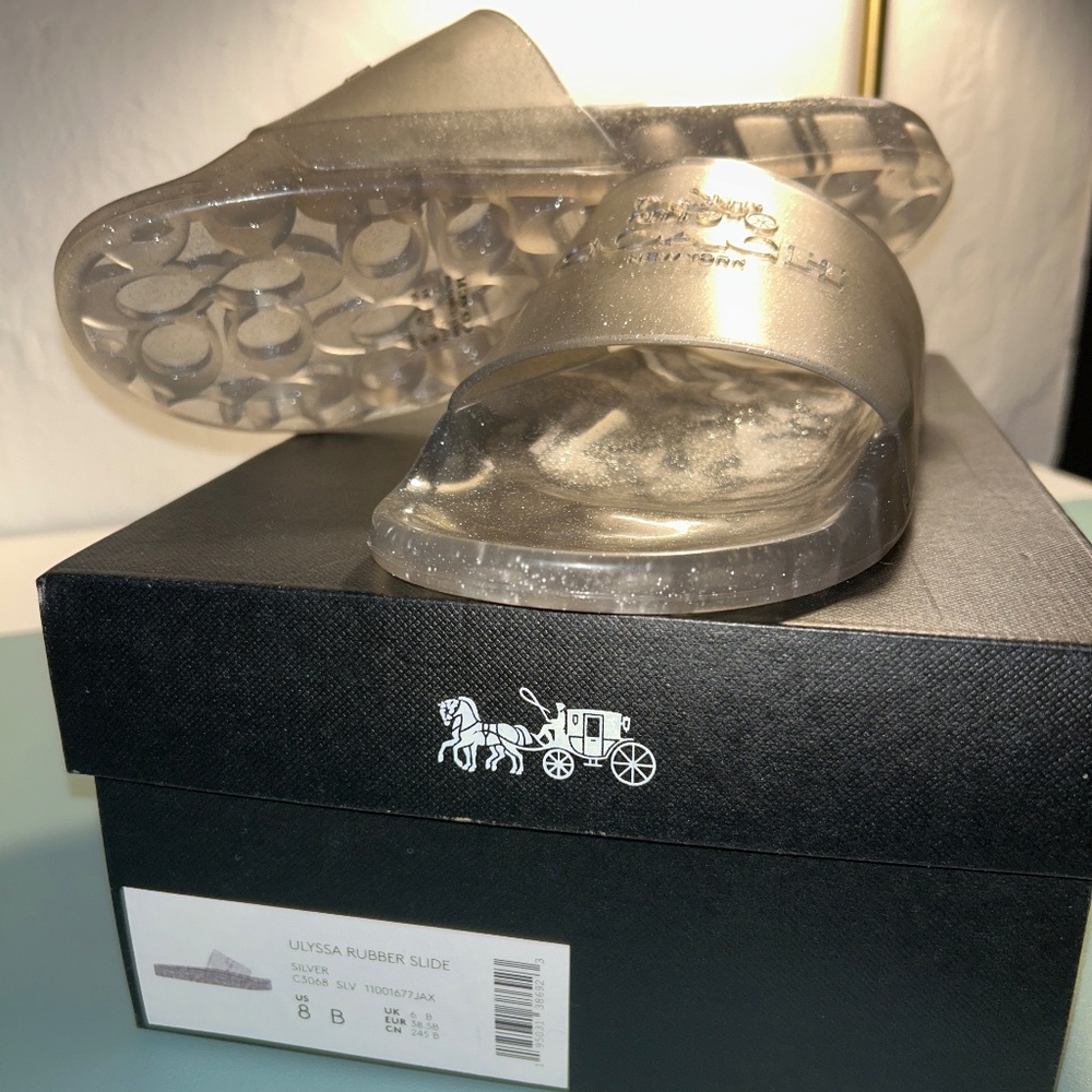 Coach Ulyssa Silver Shimmer Slide